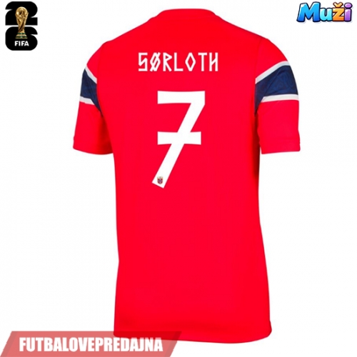 Lacne Muži Futbalové dres Nórsko Alexander Sorloth #7 MS 2026 Krátky Rukáv - Domáci